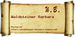 Waldsteiner Barbara névjegykártya